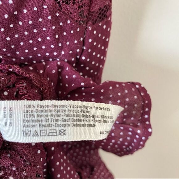 FREE People-Burgundy Polka Dot Sheer Tunic Dress - Picture 10 of 10